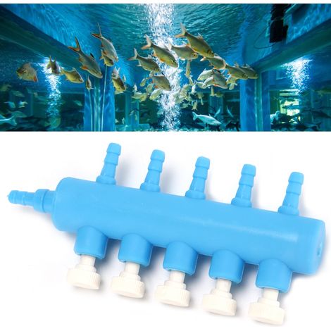 Accessoires pour Pompe à Air Aquarium Raccords Distributeur de Tuyau avec Robinet Répartiteur de Flux 1 à 5 Branches (1/5)