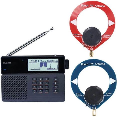 Récepteur SDR numérique MLite-880 avec 2 antennes, radio DSP SSB/AM/FM RDS, radio portable à bande complète, radio numérique ondes courtes (1/5)
