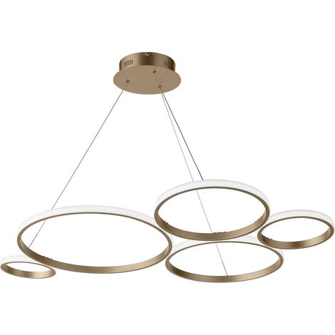 Suspension LED moderne dimmable Pois Tondo - Or (1/2)