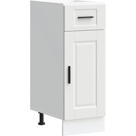 Kitchen Base Cabinet Porto White Engineered Wood vidaXL