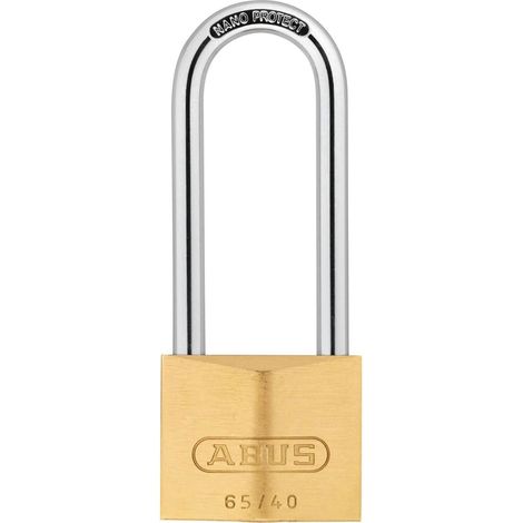 Abus Brass Padlock with 65/40mm Shackle, 63mm Long, Keyed Alike, Medium Security, Model 12640