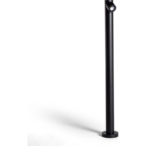 Baliza Exterior LED 6W Superficie Pie 80cm Aluminio Rihard Negro (1/5)
