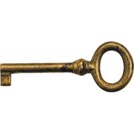 CLE POUR MEUBLES '33728' 29x77 mm - Laiton antique