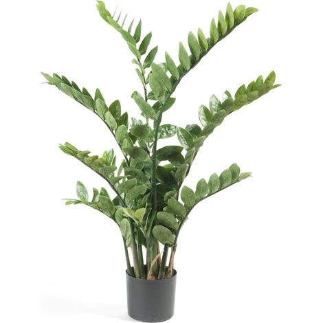 Plante Artificielle Zamioculcas 110 cm - Palmier d'Intérieur ZZ Plant Vert pour Salon et Bureau - PANGIVO (1/5)