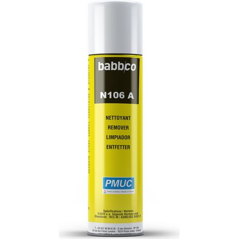 Nettoyant Aerosol emulsifiant BABBCO N106A - Contrôle Non Destructif par Ressuage - Homologue PMUC EDF - 300ml (1/2)