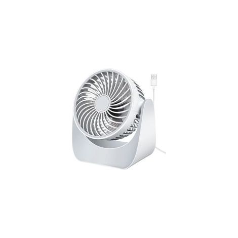 BDD Silent USB-Ventilator, Mini-Tischventilator mit 3 Geschwindigkeitsstufen, 360°-Drehung, leistungsstarker tragbarer kleiner Tischventilator für Schlafzimmer, Auto, Camping, Outdoor-Einsatz (Weiß, o (1/5)