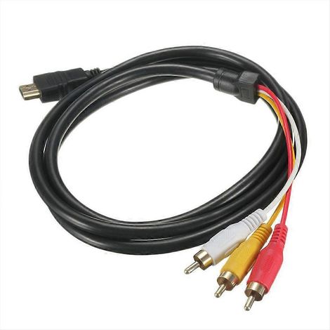 Câble HDMI vers RCA mâle pour vidéo et audio, connecteur de conversion HDMI à 3 RCA (1/5)