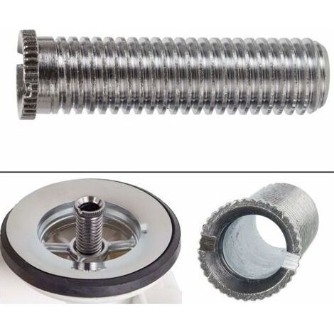 Vis pour Panier d'évier,Acier Inoxydable 45mm M12 Évier Panier Vis pour Bouchon de Crépine de Lavabo -Argent (1/4)