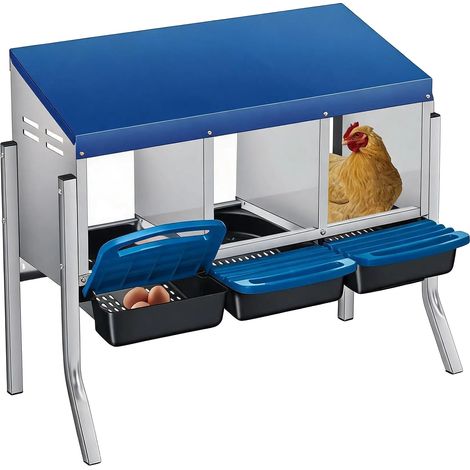 Nido di galline, design antigoccia, installazione flessibile, blu, ventilatore a tre mani + supporto (1/2)