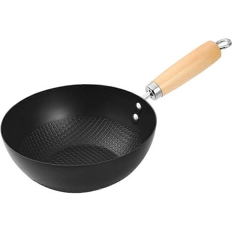 Petit wok antiadhésif, poêle à frire ménager, ustensile de cuisine, wok de style chinois (1/5)