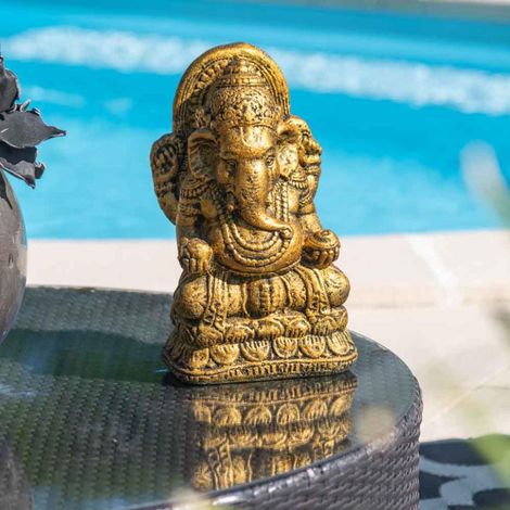 Estatua ganesh dorada 40 cm