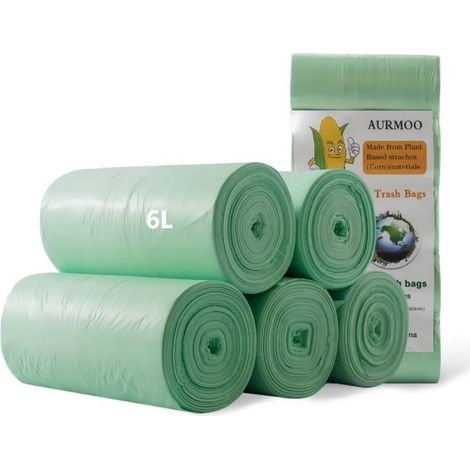 165x Sacs Poubelle 6L, Sacs Poubelle Dégradables, Müllbeutel, (1/5)