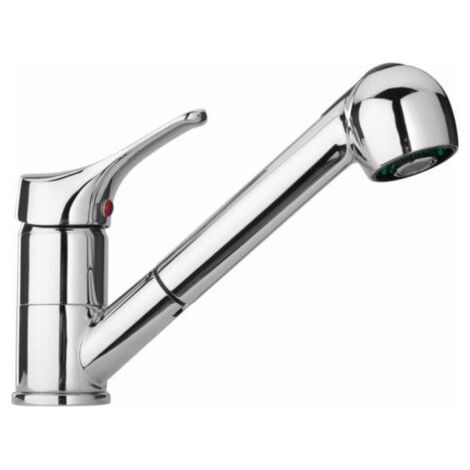RUBINETTO MISCELATORE MONOCOMANDO CUCINA LAVELLO LAVABO DOCCETTA ESTRAIBILE 8815 (1/7)