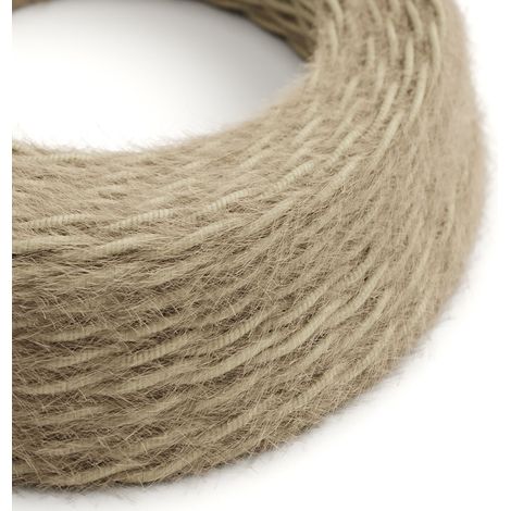 Creative-Cables, Cavo elettrico rivestito in tessuto, Sezione 2 x 0,75 mm², Lunghezza 50 m, Marrone TP13, Tipo trecciato