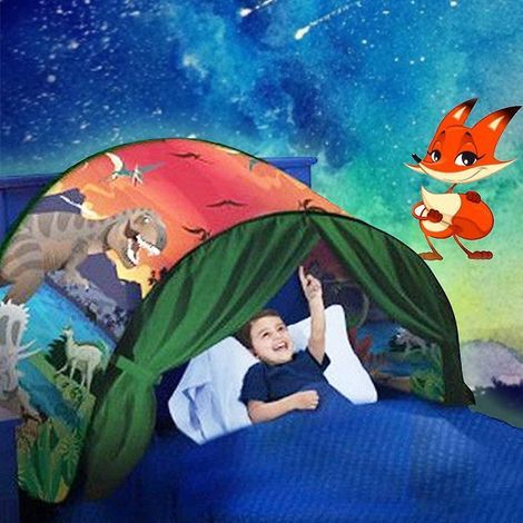 Tente-lit pour enfants, tente-lit spatiale pour garçons, tente de jeu pop-up pour enfants avec lits superposés, lit cabane pour enfants 4 (1/4)