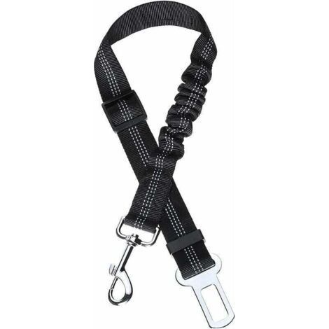 Dog Seat Belt, Car Seat Belt with Shock Absorption System and Heavy Duty Adjustable Carabiner Harness for Dogs and Cats, Black (1/4)