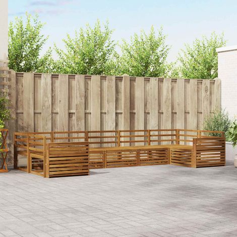 Sofagarnituren 7 pcs Natur Massivholz Akazie