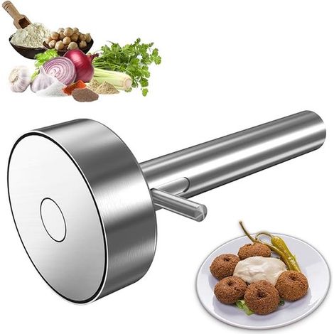 Dispositivo para porcionar falafel, Pinzas de acero inoxidable para falafel, ø 6 cm, Cuchara para falafel, cuchara para preparar falafel (1/5)