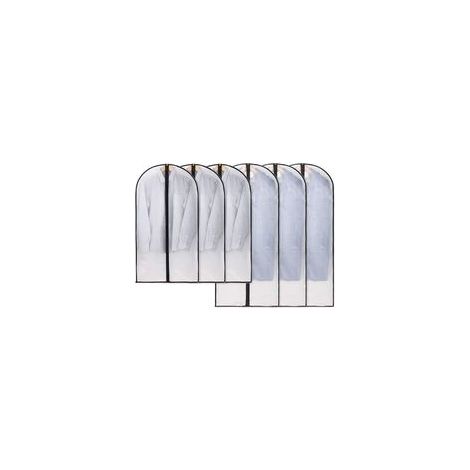 Housses à vêtements transparentes et antimites – Protègent vêtements, chemises et costumes – Lot de 6, 120 x 60 cm / 100 x 60 cm –