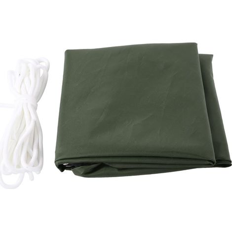 Pare-soleil triangulaire résistant aux ultraviolets, voile imperméable et respirant pour terrasses, piscines, cours, abris de voiture (vert militaire) (1/5)