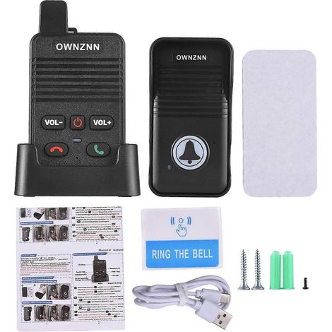 Interphone sans fil, sonnette intelligente rechargeable pour la maison, communication bidirectionnelle en temps réel