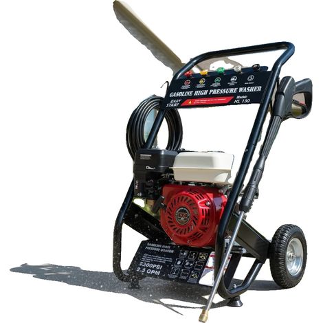 Nettoyeur haute pression, moteur de 7,5 CV, pression de 2200 PSI, longueur de tuyau de 8 m, 5 types de buses, construction durable (1/5)