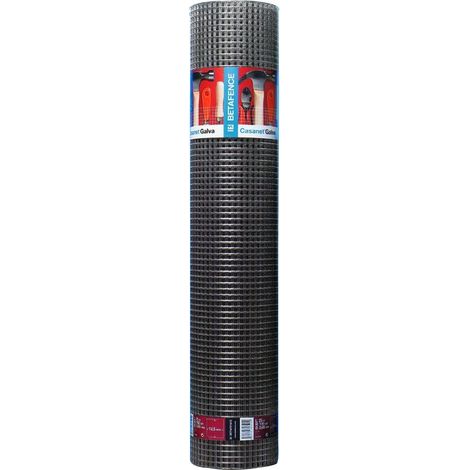Electrosalded -Netzwerk für Zaun mit dreifache Zinkschicht im 12x25 Roll -Shirt -Schweißen 25 Meter (1/4)