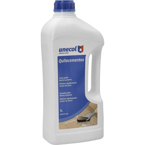 UNECOL quitacementos botella 1 litro , Quitacementos Botella 1 Litro- Elimina residuos de fin de obra.- Quita restos de cemento, manchas de cal y salitre, morteros adhe (1/5)