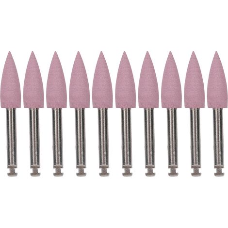 10 pièces Fraises de Polissage Dentaire Rose pour Polisseuse à Basse Vitesse - Set de Burs et Forets (1/5)