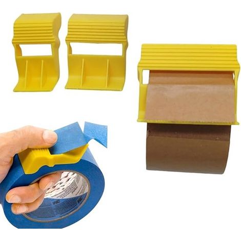 Dispensador de cinta, Cortador de cinta adhesiva rápido, Portátil, Fácil de transportar, Adecuado para cinta de papel, embalaje y pintura (1/5)