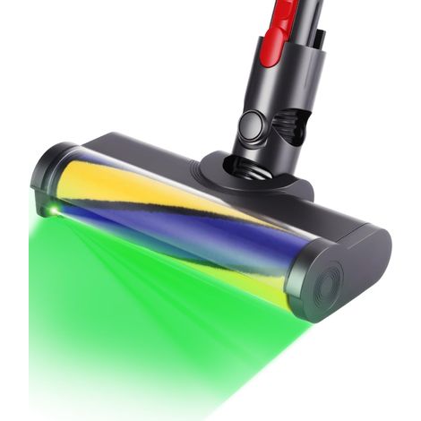 Électrique Brosse Compatible avec Dyson V7 V8 V10 V11 V15, Brosse Turbo, Aspirateur Remplacement Accessoire, avec Lumière LED, Tête de Bross Velours Microfibre, pour Sols Durs et Moquettes (1/5)