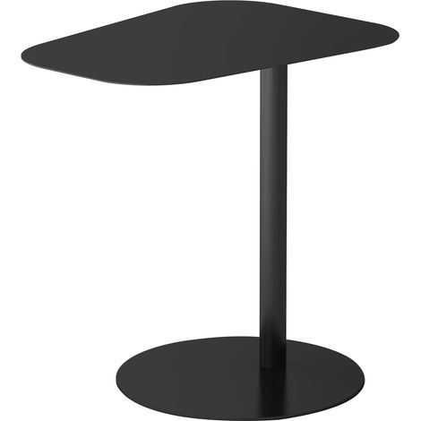Tavolino laterale in metallo 50 x 50 x 38 cm nero opaco 030008624