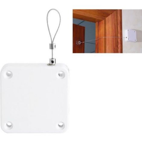 Ferme-Porte Automatique - Sans Perçage - Capteur Induction - Pour Portes Intérieures Extérieures - Blanc - 1 Pièce (1/4)