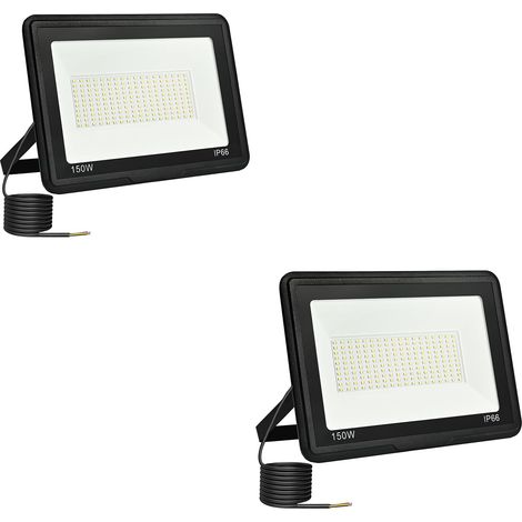 2 Pièces Projecteur Led ExtéRieur 150W, Spot Led ExtéRieur 15000LM 6000K Blanc Froid IP66 ImperméAble Projecteur Exterieur Pour Jardin Garage Patio Grange Cour (1/5)