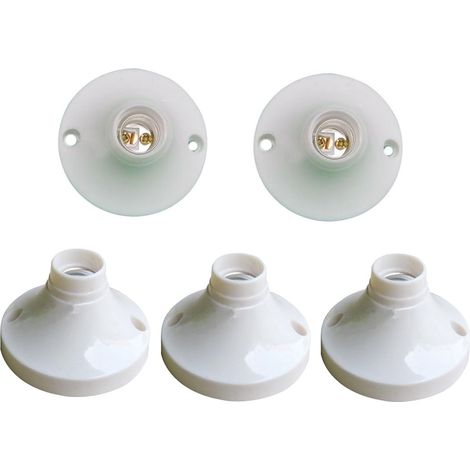 E14 Lampenfassung Glühbirne Sockel E14 Round Socket Plastic Halogen White LED for Lamp Holder (5) (1/4)