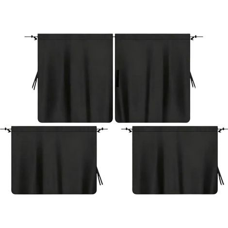 Lot de 3 pare-soleils amovibles pour fenêtre de voiture - Séparation de l'espace - Montage facile - Brise-vue - Pour la plupart des voitures (1/5)