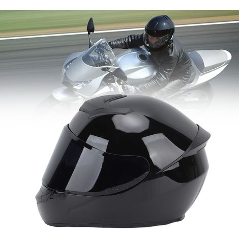 (Exclusivité Mexique) Casque de moto certifié 3C pour hommes et femmes, couverture intégrale, noir brillant/noir pur, taille M [tour de tête 55-58 cm] (1/5)