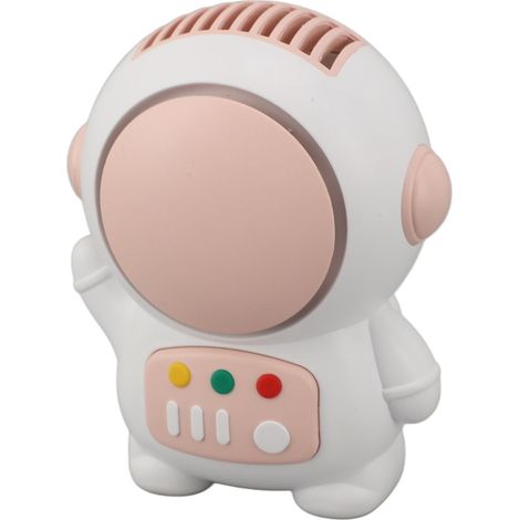 Mini ventilateur astronaute rose, rechargeable par USB, silencieux, sans pales, 2 vitesses, portable, pour l'extérieur (1/5)
