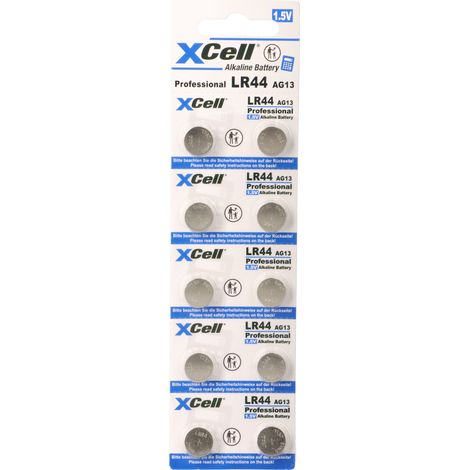 XCell Knopfzelle LR44 1.5 V 10 St. Alkali-Mangan (1/2)