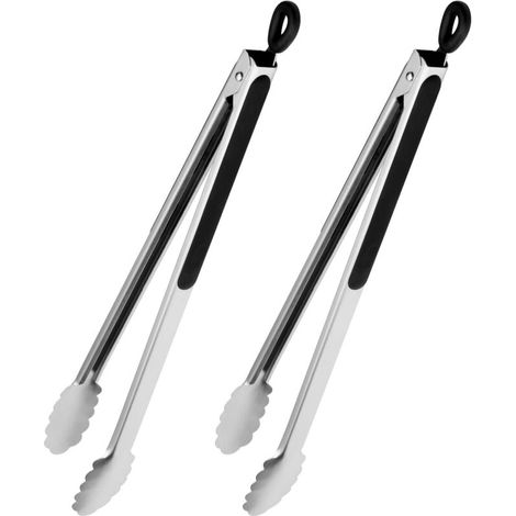 Pinces À Barbecue - Acier Inoxydable - 44,6 Cm - Pour Grillades Cuisson Et Buffets - Lot De 2 (1/5)