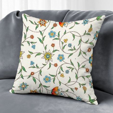 Housse de coussin fleurs colorées, décoration maison moderne,40×40cm (1/5)