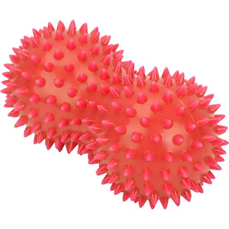 PVC-Massageball mit Erdnuss-Igeln, Rücken- und Fußmassagegerät, Fitness-Muskelmassage (rot) (1/5)