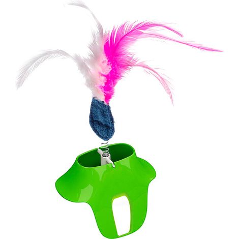 Ferplast Gioco FPI 5197 Gioco divertente per gatti. Pennacchio. . Variante FPI 5197 - Misure: 11.06 x 8.08 x h 18.01 cm -