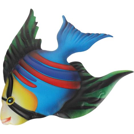 Metallfisch Wanddekoration Eisen Umweltfreundlich Meeresmotiv Für Innen Außen Zum Aufhängen (1/5)