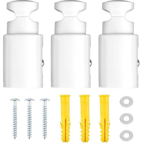 3 Pièces Fixation Seche Serviette, Support Seche Serviette, Kit Fixation Seche Serviette, Muraux pour Radiateurs Sèche-Serviettes, Convient aux Radiateurs Sanitaires Droits et Courbes (1/5)