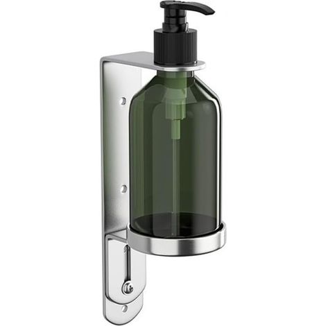 Dispensador manual de pared de 300 ml, color verde, bomba de acero inoxidable, para baño/cocina, 1 botella. (1/5)