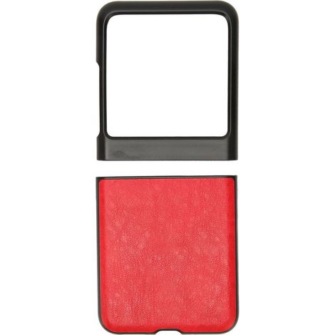Klapphülle für Motorola Razr 40 Ultra, kratz- und stoßfest, faltbare Displayschutzfolie, schlanker Schutz, schwarz und rot (1/5)