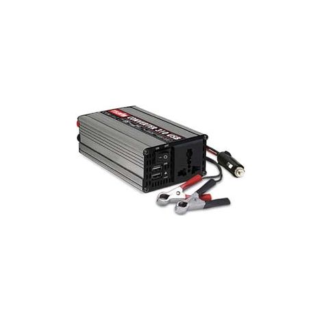 CONVERTITORE INVERTER 12V230V 310W CON 2 USB  cm.17x9,5x5,4  0,8 Kg.    TELWIN