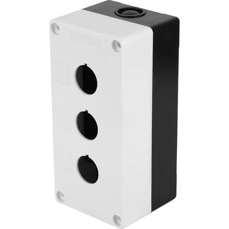 Pulsantiera 3 Fori Abs Bx3 22Mm Trois Trous Bouton-poussoir Interrupteur Boîtier De Commande Pulsador De 22Mm (WHITE) (1/5)