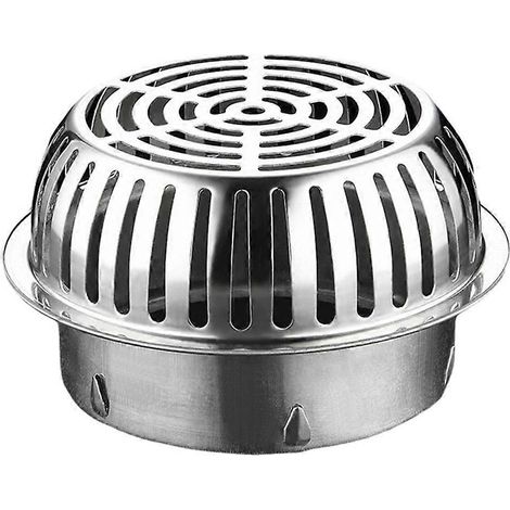 Couvercle de drain de toit et de sol en acier inoxydable 304, filtre de drain de balcon, filet de protection anti-obstruction pour descente de gouttière, B (1/2)
